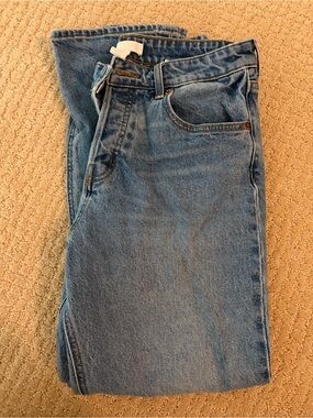 H&M Blue Denim Jeans Straight Leg Size 10